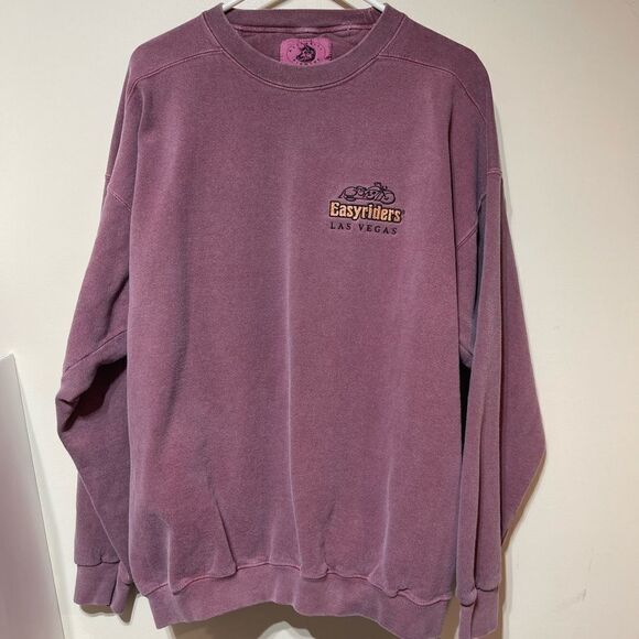 Authentic Pigment Easy Rider Men’s Sweatshirt 2XL Light Burgundy - Picture 1 of 9